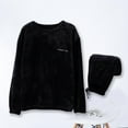 thumbnail image 1 of ALLLIST Mens Pajamas Set Flannel Sleepwear Long Sleeve Tops & Bottom Black Solid Pjs Sets Pajamas Men L-3XL, 1 of 4