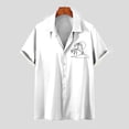 thumbnail image 1 of ALLLIST Mens Shirts Short Sleeve Hawaiian Collared Button Down Shirts White Casual Mens Clothing, 1 of 4