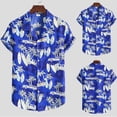 thumbnail image 1 of ALLLIST Mens Shirts with Pockets Short Sleeve Collared Button Down Shirts Blue Casual Hawaiian Clothes for Men, 1 of 9