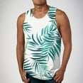 thumbnail image 1 of ALLLIST Mens Tank Tops Cotton Hawaiian Summer Pullover Casual Green Underwear for Men Size S-2XL, 1 of 5