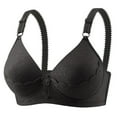 thumbnail image 1 of ALLLIST No Underwire Bras for Women Solid Black Bralette Breathable T Shirt Women Lingerie Size 36-43, 1 of 4