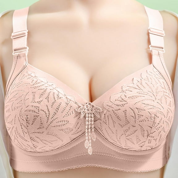 ALLLIST No Underwire Women Bras Beige Embroidery Bralette Cozy T Shirt Ladie's Bras Size S-3XL