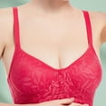 thumbnail image 1 of ALLLIST No Underwire Women's Bras Red Front Closure Sleep Embroidery Breathable T Shirt Bras for Ladies Size S-3XL, 1 of 6