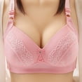 thumbnail image 1 of ALLLIST No Underwire Womens Underwear Lace Full Coverage Bras Pink Embroidered Comfort T-Shirt Womens Lingerie Size 44/100, 1 of 6
