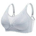 thumbnail image 1 of ALLLIST No Wire Bras for Women Seamless Plus Size Bralette Plian Blue Push up T-Shirt Women's Bras Size 3XL, 1 of 6