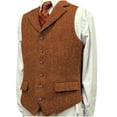thumbnail image 1 of ALLLIST Orange Mens Tank Tops Slim V Neck Waistcoat Casual Solid Shirts for Men Size M-3XL, 1 of 5