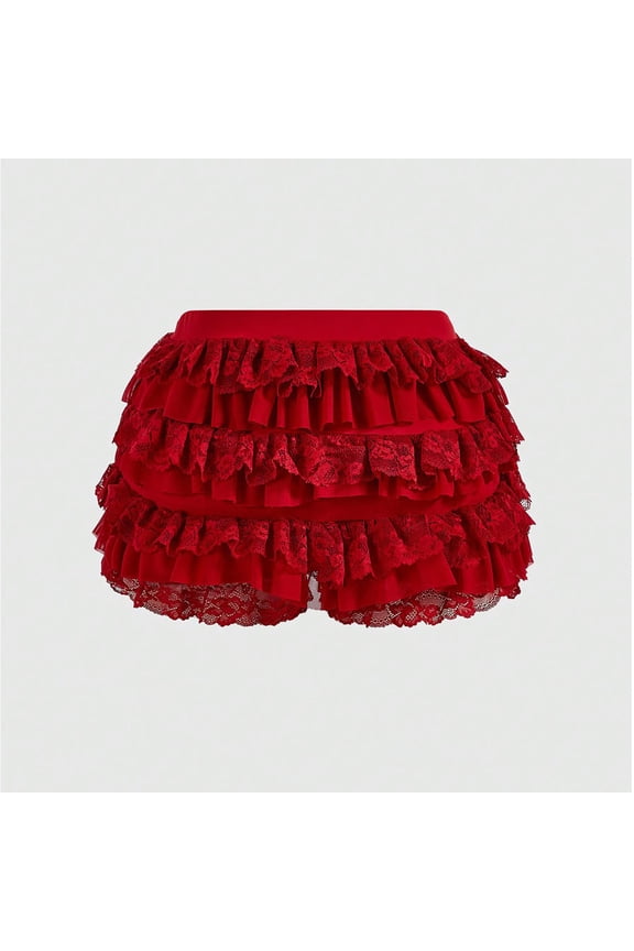 Pajamas for Women Shorts Low Waist Bottoms Plain Casual Red Home Clothes Womens Loungewear