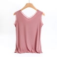 thumbnail image 1 of ALLLIST Pajamas for Women Summer Sleeveless Modal Sleep Tops Pink Soft Solid Women Sleepwear L-2XL, 1 of 5