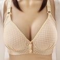 thumbnail image 1 of ALLLIST Plus Size Bras for Women Front Closure Wireless Bralette Polka Dot Push up Beige T-Shirt Womens Lingerie Size 44, 1 of 3