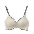 thumbnail image 1 of ALLLIST Plus Size Lingerie for Women Wireless Lift Bralette Removable Cup Plian White T-Shirt Ladie Bras Size M, 1 of 2