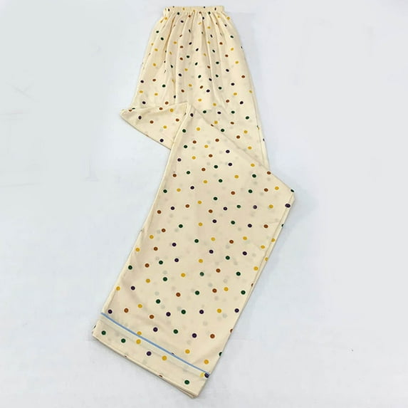 ALLLIST Polka Dot Pajamas for Ladies Knit Sleep Pants Cozy Loungewear for Ladies M-2XL