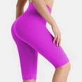thumbnail image 1 of ALLLIST Purple Ladies Shorts Ankle Slim-Leg High Solid Yoga Gym Workout Capris for Women Nylon,Spandex Gym L, 1 of 7