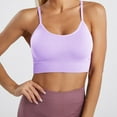 thumbnail image 1 of ALLLIST Purple Women Sports Bras High Support Cross Back Bralette Solid Comfy Ladie Sports Bras Size S-L, 1 of 5