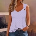 thumbnail image 1 of ALLLIST Purple Womens Tops Clearance Under $10 V-Neck Hollow Sleeveless Solid Tank Tops Tank Tops for Women 2024 M, 1 of 6