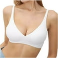 thumbnail image 1 of ALLLIST Push up Women's Bras Wirefree Seamless Bralette Plain Cozy White T Shirt Womens Lingerie Size S-2XL, 1 of 4