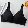 thumbnail image 1 of ALLLIST Push up Womens Bras No Underwire Lace Bralette Plain Black Push up Plunge Women Lingerie Size S-4XL, 1 of 5