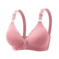 thumbnail image 1 of ALLLIST Push up Womens Underwear No Wire Pink Plunge Plian Comfort T-Shirt Ladie's Bras Size M, 1 of 6