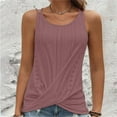 thumbnail image 1 of ALLLIST Red Womens Tops Clearance Under $10 Crew Neck Cami Sleeveless Solid Tank Tops Girls Tank Tops S, 1 of 5