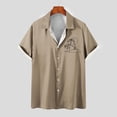thumbnail image 1 of ALLLIST Shirts for Men Short Sleeve Hawaiian Collared Button Down Shirts Yellow Casual Mens Clothes, 1 of 4