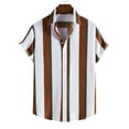 thumbnail image 1 of ALLLIST Short Sleeve Men's Shirts Collared Hawaiian Button Down Shirts Casual Brown Men's Clothing, 1 of 3