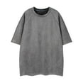 thumbnail image 1 of ALLLIST Short Sleeve Mens Workout Tops Gray Crew Neck Solid T-Shirts Casual Loose Mans Tees, 1 of 3