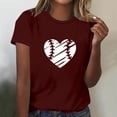 thumbnail image 1 of ALLLIST Short Sleeve Womens Spring Tops Graphic Red Crew Neck T-Shirts Blouses & Button-Down Shirts, 1 of 1
