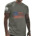 thumbnail image 1 of ALLLIST Short Sleeve Summer Tops for Women Gray Crew Neck Independence Day Cotton and Linen Printed T-Shirts Womens Tees XXXL, 1 of 4