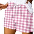thumbnail image 1 of ALLLIST Short Women's Shorts Pink Mid Wide-Leg Color Block with Pockets Cargo Elastic Skorts for Girls 95%Polyester,5%Spandex Cargo XL, 1 of 2
