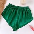 thumbnail image 1 of ALLLIST Silk Womens Pajamas Shorts Green Bottoms Cozy Solid Home Clothes Sleepwear for Women, 1 of 3