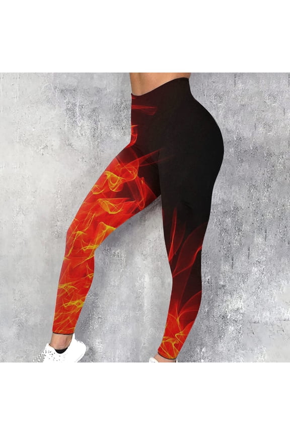 Skinny Women's Leggings Stretch High Waisted Yoga Pant Fashion Green Leopard Print Full Length Pants for Ladies