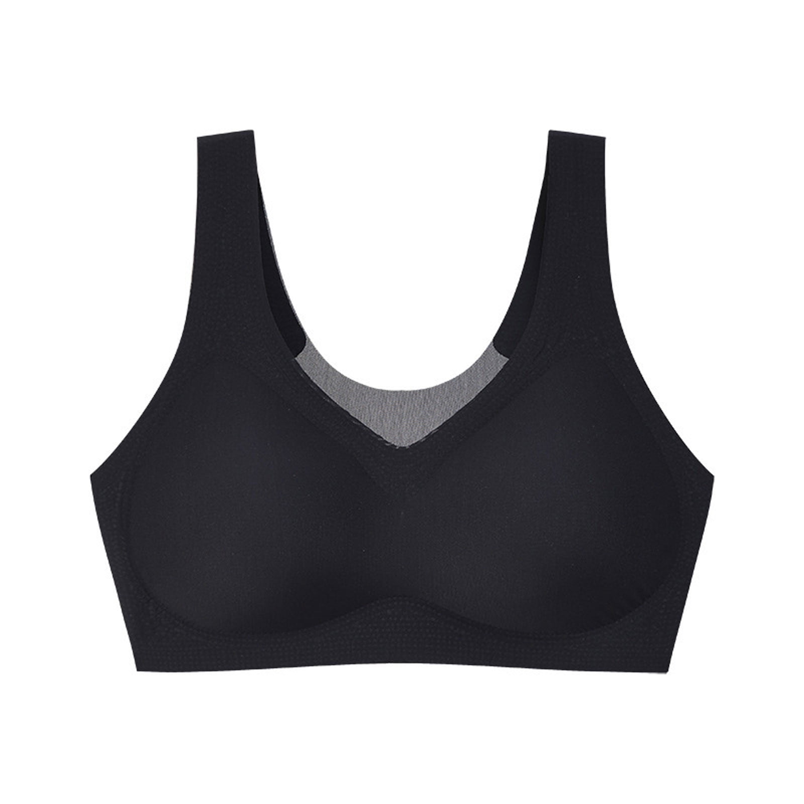 ALLLIST Sports Bras for Women Black Wireless Low Impact Workout Bras