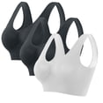 thumbnail image 1 of ALLLIST Sports Bras for Women No Underwire Pack 3 Underwear Breathable Plain Bras for Ladies S-5xl, 1 of 4