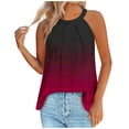 thumbnail image 1 of ALLLIST Spring Tops for Women 2024 Trendy Red Gradient Crew Neck Sleeveless Tank Tops Women Tank Tops M, 1 of 3