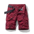 thumbnail image 1 of ALLLIST Straight-Leg Walk Short for Man Red Short Mid Graphic Cotton and Linen Cargo Jogger with Pockets Summer Fashion, 1 of 3