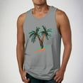 thumbnail image 1 of ALLLIST Summer Tank Tops Men Cotton Hawaiian Big And Tall Pullover Breathable Gray Shirts for Men Size S-2XL, 1 of 5
