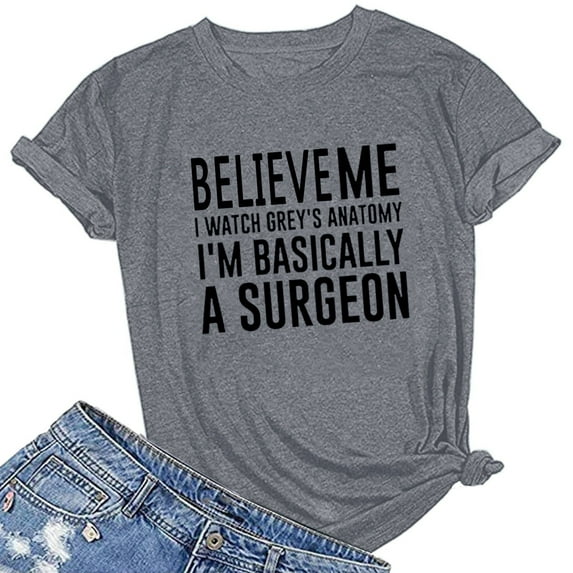 ALLLIST Summer Tops for Women 2024 Gray Crew Neck Short Sleeve Floral T-Shirts Blouses for Women Dressy Casual