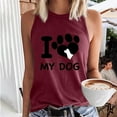 thumbnail image 1 of ALLLIST Summer Tops for Women Red Graphic Sleeveless Crew Neck Tank Tops Womens Tank Tops XXL, 1 of 5