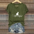 thumbnail image 1 of ALLLIST Summer Women's Tops Short Sleeve V Neck T-Shirts Fashion Green Animal Print Shirts Tops for Ladies, 1 of 6