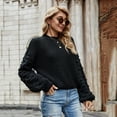 thumbnail image 1 of ALLLIST Sweater Women Fall Pullover Black Long Sleeve Solid Tops for Teens, 1 of 7