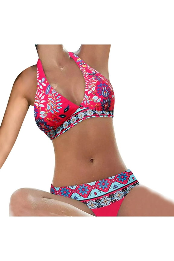 Swimsuit for Women Pink Soft Cup Bikini Sexy Graphic Bikini Tops Swimming Suits for Women