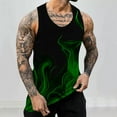 thumbnail image 1 of ALLLIST Tank Tops for Men Green Summer Sleeveless Pullover Casual Flame Undershirts for Men Size S-4XL, 1 of 5