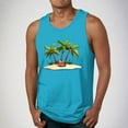 thumbnail image 1 of ALLLIST Tank Tops for Men Summer Hawaiian Cotton Pullover Blue Casual Undershirts for Men Size S-2XL, 1 of 5