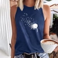 thumbnail image 1 of ALLLIST Tops for Women Trendy Blue Crew Neck Sleeveless Floral Tank Tops Tank XXL, 1 of 5