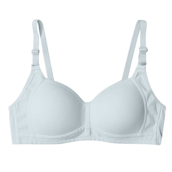 ALLLIST Unlined Womens Bras Wireless Full Coverage Training Seamless Blue Solid T Shirt Ladie's Bras Size S-XL
