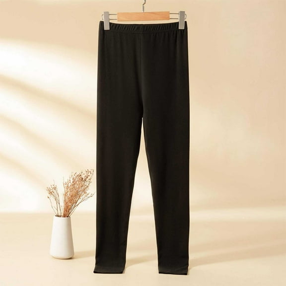 ALLLIST Winter Women Pajamas Pants Warm Sleep Pants Casual Black Plain Pajamas for Ladies