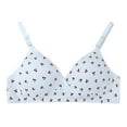 thumbnail image 1 of ALLLIST Wireless Bras for Women Unlined Full Coverage Training Cherry Prints Soft Blue T Shirt Womens Lingerie Size S-XL, 1 of 7