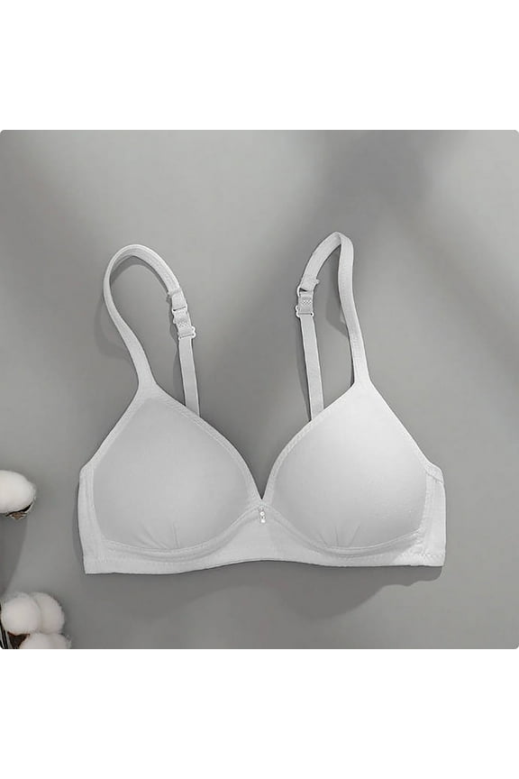Wireless Women Bras Full Coverage Unlined Training Soft Plain White T Shirt Women's Lingerie Size S-XL