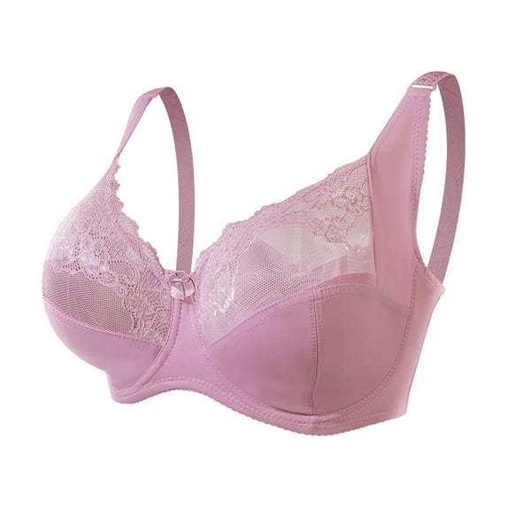 ALLLIST Women Bras Embroidery Wireless Pink Bralette Push up T Shirt Women's Lingerie Size XL-4XL