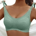 thumbnail image 1 of ALLLIST Women Bras Lace Wireless Latex Bra Comfortable Green Plain Bras for Teen, 1 of 4