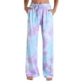 thumbnail image 1 of ALLLIST Women Pajamas Cotton Pants Bottoms Blue Tie Dye Soft Home Clothes Sleepwear Women, 1 of 5